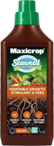 Maxicrop Organic Garden Natural Seaweed Extract Fertiliser 1L Concentrate