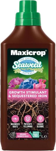 Maxicrop Seaweed Growth Stimulant & Sequestered Iron 1L
