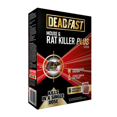 Deadfast Mouse & Rat Killer Plus Grain 6 Sachets