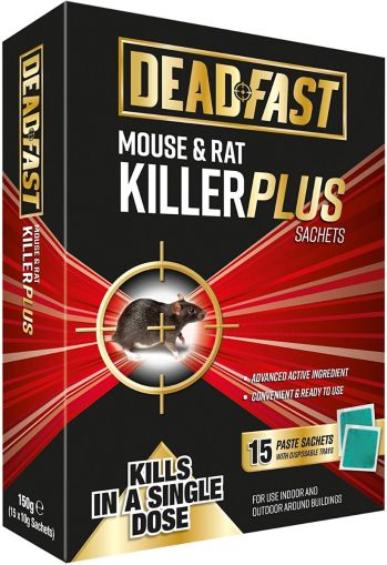 Deadfast Mouse & Rat Killer Plus 15 Sachets