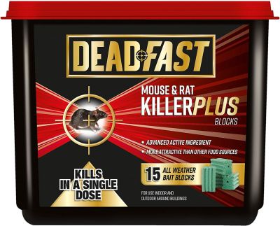Deadfast Mouse & Rat Killer Plus Blocks 15 Tub