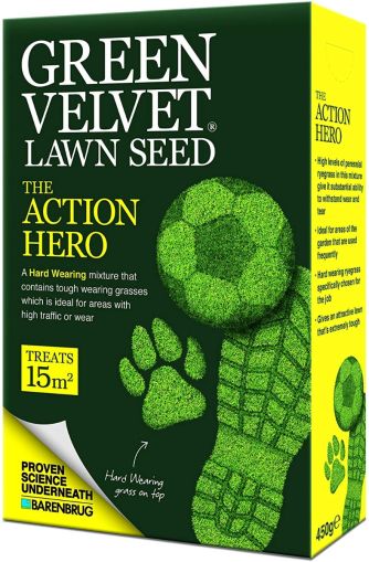 Barenbrug Green Velvet The Action Hero Lawn Seed 450G