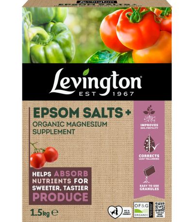 Levington Epsom Salts+ Organic Magnesium Supplement for Fruits & Vegetables, 1.5KG Carton