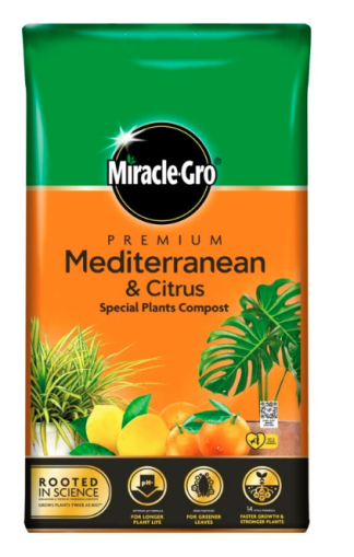 Miracle-Gro Premium Mediterranean & Citrus Compost 6L Easy Carry Pack