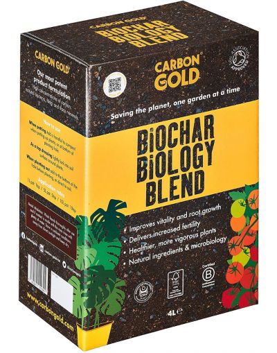Carbon Gold Organic Biochar Biology Blend Nutrient Booster & Fertiliser 4L Box