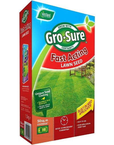 Westland Horticulture Gro-Sure Fast Acting Lawn Seed 50m2